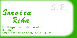 sarolta riha business card